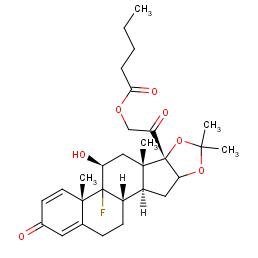 9-fluoro-11beta,21-dihydroxy-16alpha,17-(isopropylidenedioxy)pregna-1,4-diene-3,20-dione 21-valerate