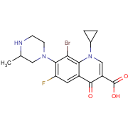 8-bromo-1-cyclopropyl-6-fluoro-7-(3-methylpiperazin-1-yl)-4-oxoquinoline-3-carboxylic Acid