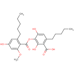o-Anisic acid, 4-hydroxy-6-pentyl-, 3-ester with 2,3,4-trihydroxy-6-pe ntylbenzoic acid
