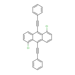 1,5-dichloro-9,10-bis(2-phenylethynyl)anthracene