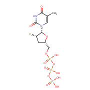 1-[2,3-dideoxy-2-fluoro-5-O-(hydroxy{[hydroxy(phosphonooxy)phosphoryl]oxy}phosphoryl)-beta-D-threo-pentofuranosyl]-5-methylpyrimidine-2,4(1H,3H)-dione