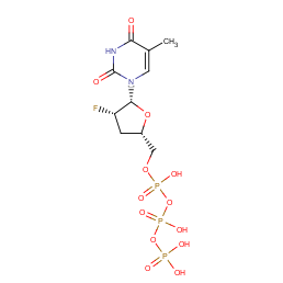 1-[2,3-dideoxy-2-fluoro-5-O-(hydroxy{[hydroxy(phosphonooxy)phosphoryl]oxy}phosphoryl)-beta-D-threo-pentofuranosyl]-5-methylpyrimidine-2,4(1H,3H)-dione