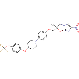 (2r)-2-methyl-6-nitro-2-[[4-[4-[4-(trifluoromethoxy)phenoxy]piperidin-1-yl]phenoxy]methyl]-3h-imidazo[2,1-b][1,3]oxazole