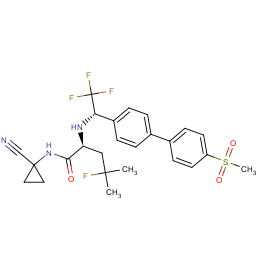 (2s)-n-(1-cyanocyclopropyl)-4-fluoro-4-methyl-2-[[(1s)-2,2,2-trifluoro-1-[4-(4-methylsulfonylphenyl)phenyl]ethyl]amino]pentanamide