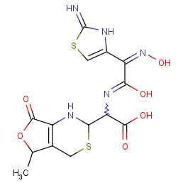 (2r)-2-[[(2z)-2-(2-amino-1,3-thiazol-4-yl)-2-hydroxyiminoacetyl]amino]-2-(5-methyl-7-oxo-1,2,4,5-tetrahydrofuro[3,4-d][1,3]thiazin-2-yl)acetic Acid