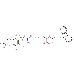 (2S)-2-{[(9H-fluoren-9-ylmethoxy)carbonyl]amino}-6-[3-(2,2,5,7,8-pentamethyl-3,4-dihydro-1-benzopyran-6-ylsulfonyl)carbamimidamido]hexanoic acid