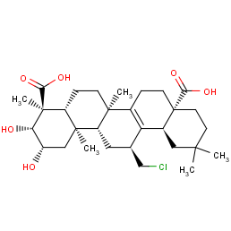 13-(chloromethyl)-2,3-dihydroxy-4,6a,11,11,14b-pentamethyl-2,3,4a,5,6,7,8,9,10,12,12a,13,14,14a-tetradecahydro-1h-picene-4,8a-dicarboxylic Acid