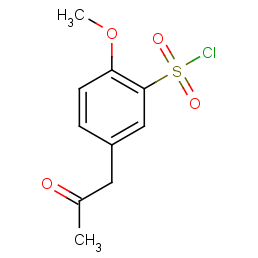 benzenesulfonylchloride, 2-methoxy-5-(2-oxopropyl)-