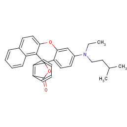 9'-[ethyl(3-methylbutyl)amino]-3h-spiro[2-benzofuran-1,12'-benzo[ A]xanthen]-3-one