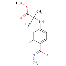 Methyl 2-[3-fluoro-4-(methylcarbamoyl)anilino]-2-methyl-propanoat E