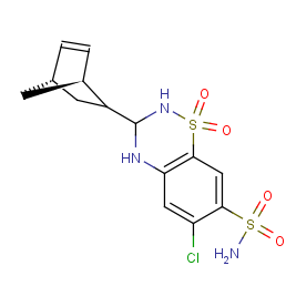3-(5-bicyclo[2.2.1]hept-2-enyl)-6-chloro-1,1-dioxo-3,4-dihydro-2h-1λ6,2,4-benzothiadiazine-7-sulfonamide