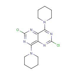 2,6-dichloro-4,8-di(piperidin-1-yl)pyrimido[5,4-d]pyrimidine