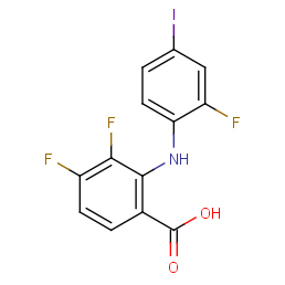 3,4-difluoro-2-(2-fluoro-4-iodoanilino)benzoic Acid