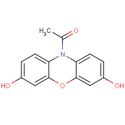 1-(3,7-dihydroxyphenoxazin-10-yl)ethanone