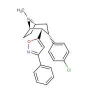 8-azabicyclo[3.2.1]octane, 3-(4-chlorophenyl)-8-methyl-2-(3-phenyl-5-isoxazolyl)-, (1R,2S,3S,5S)-