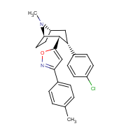8-azabicyclo[3.2.1]octane, 3-(4-chlorophenyl)-8-methyl-2-[3-(4-methylphenyl)-5-isoxazolyl]-, (1R,2S,3S,5S)-