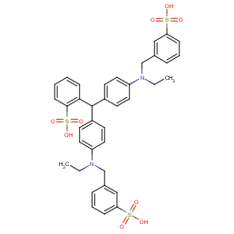 o-[bis[4-[ethyl[(3-sulphophenyl)methyl]amino]phenyl]methyl]benzenesulphonic acid