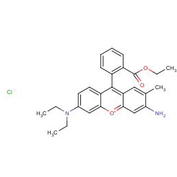 xanthylium, 3-amino-6-(diethylamino)-9-[2-(ethoxycarbonyl)phenyl]-2-methyl-, chloride